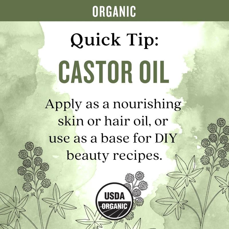 Certified Organic Castor Skin Care Oil, 16 Fl Oz