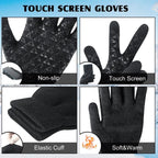 5 Pcs Winter Beanie Hat Scarf Touchscreen Gloves Set with Wool Socks for Men Wom