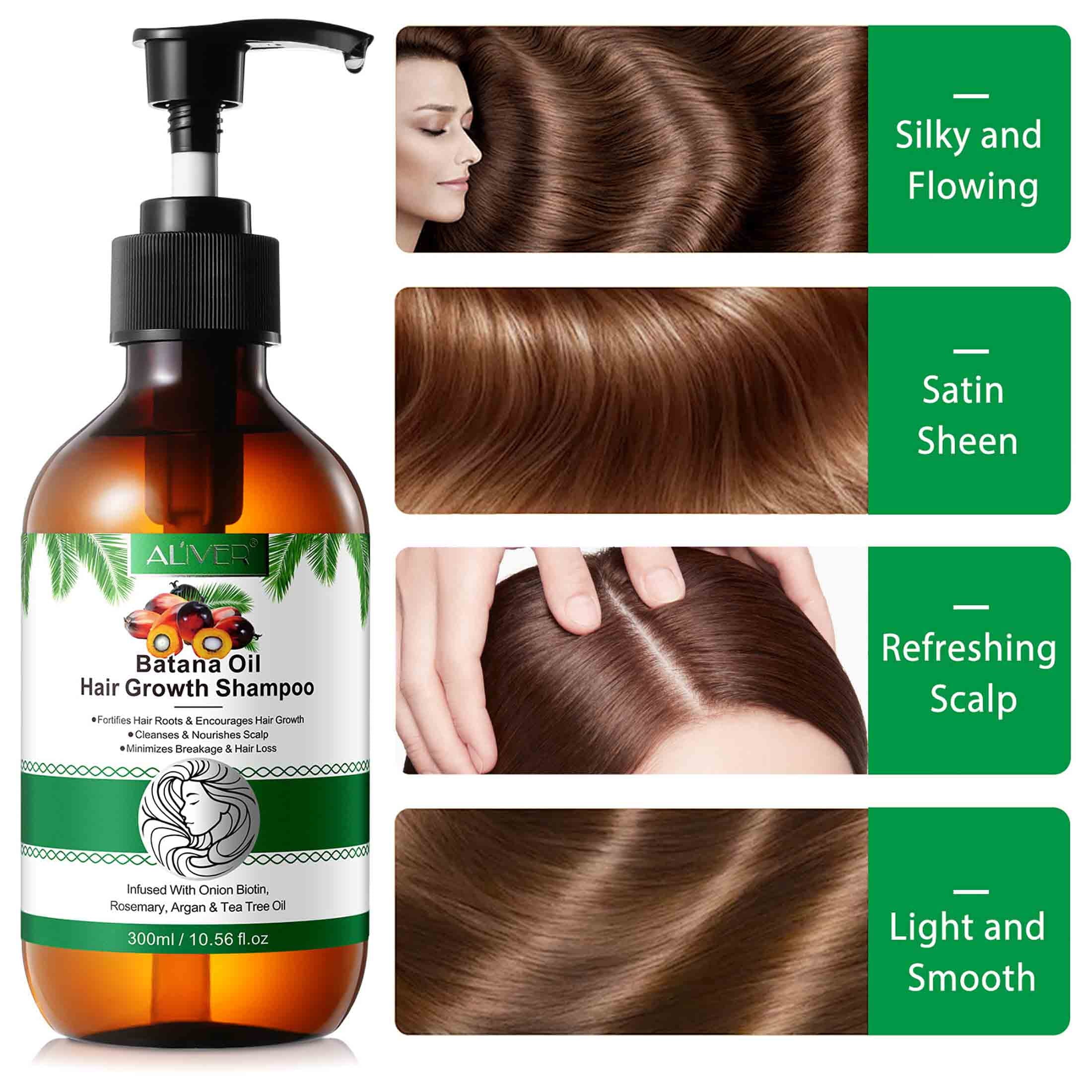 Aliver Batana Oil Shampoo,Pure Plant Extracts,Cleanses & Nourishes Scalp,For All Hair Type ,10.56Fl.Oz