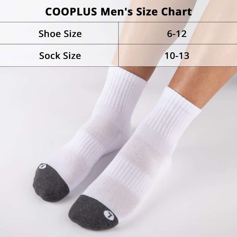 12 Pack Mens Ankle Socks Low Cut Cushioned Athletic Performance Breathable Socks