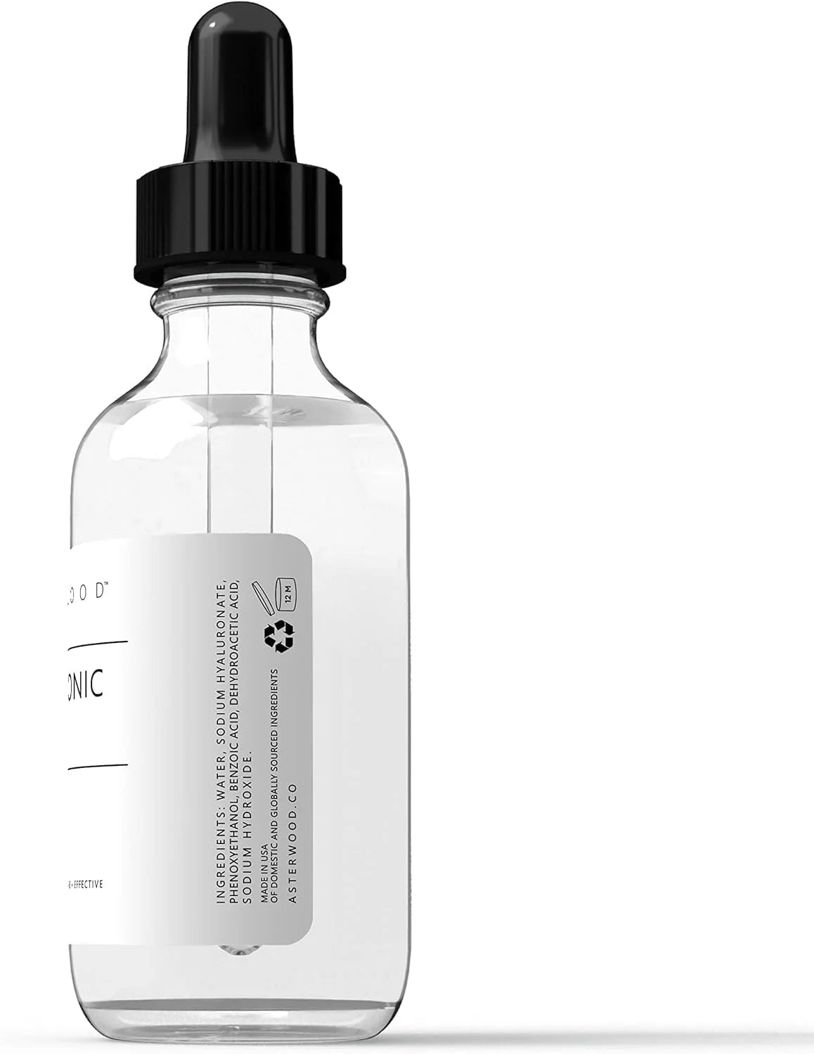 Asterwood Hyaluronic Acid Serum for Face - Plumping, Anti-Aging, Hydrating, Fragrance-Free, 1 Fl Oz
