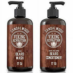 - Beard Wash & Beard Conditioner - Beard Shampoo & Beard Oil - Sandalwood, 34 Oz