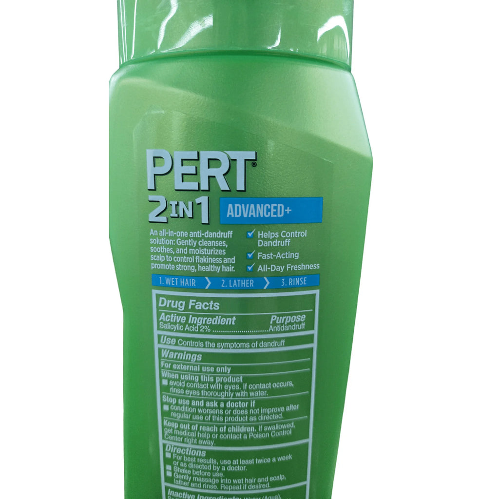 2 Pack  Advanced + 2 in 1 anti Dandruff Shampoo & Conditioner with Salicylic Acid, 13.5 Oz Each