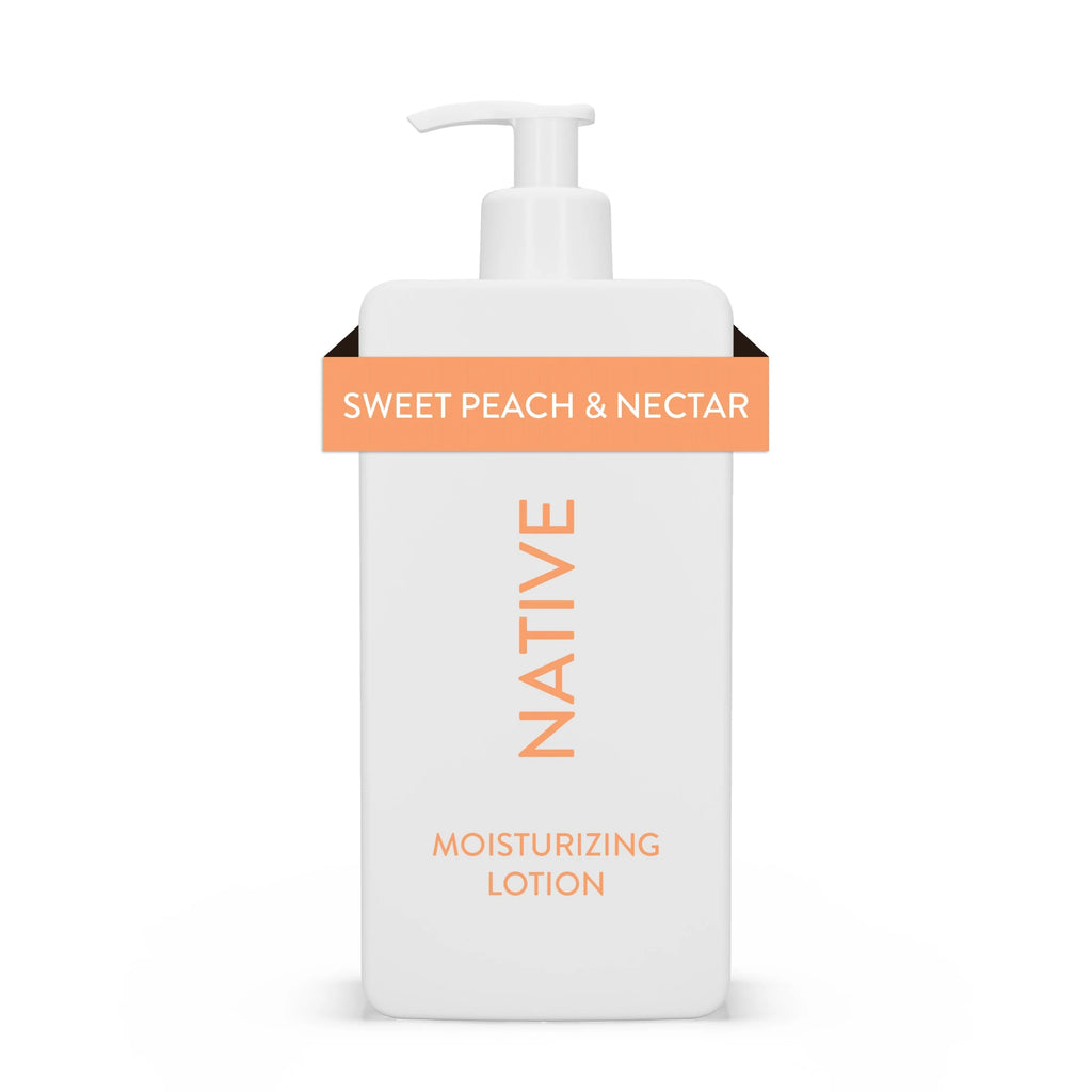 Native Moisturizing Hand & Body Lotion, Sweet Peach & Nectar, Paraben Free, for Women and Men, 16.5 Fl Oz
