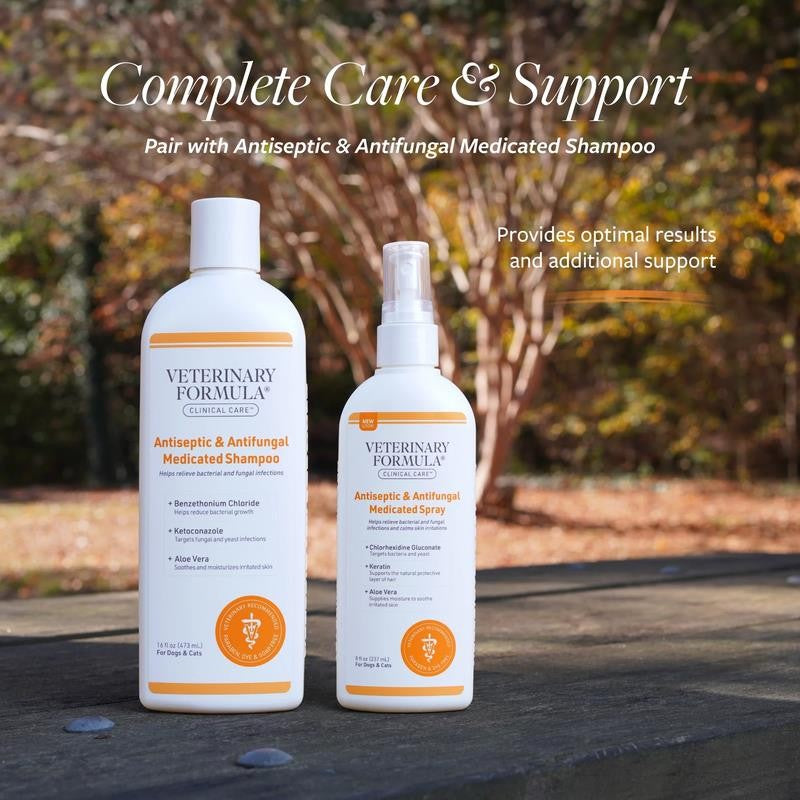 Clinical Care Antiseptic & Antifungal Medicated, 8Oz, Coat Care, Dogs & Cats
