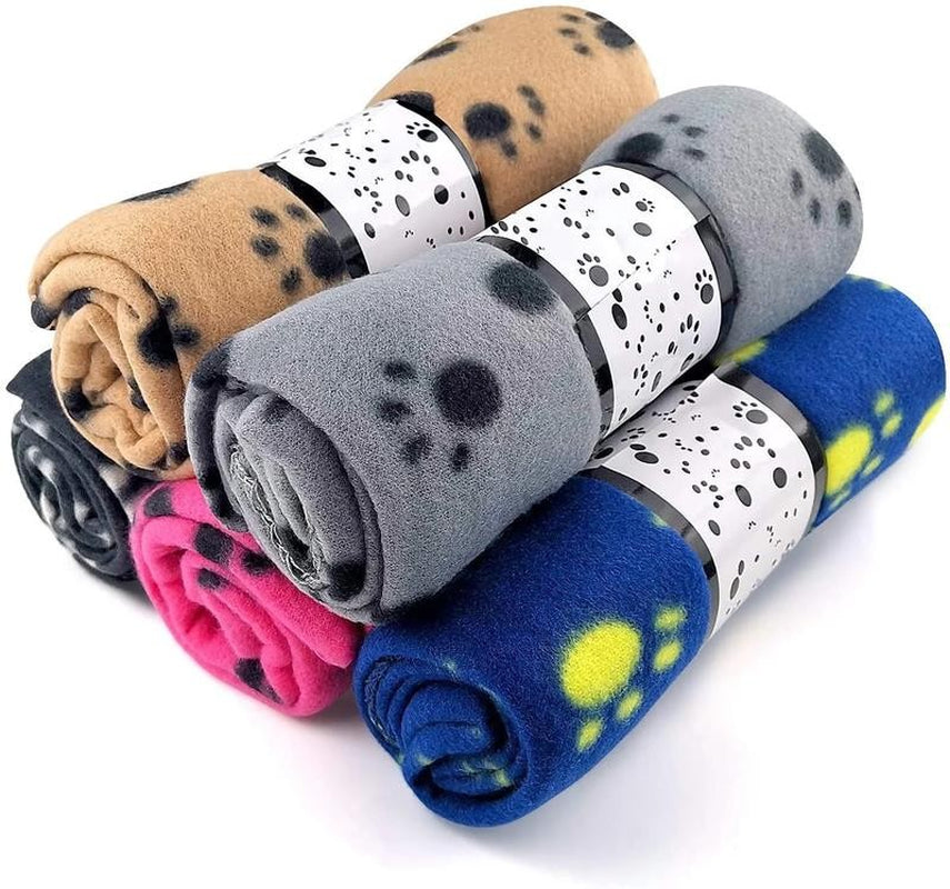 5 Pack Large Fleece Dog Blanket, 38X 27 Inch Fluffy Cat Puppy Blanket, Soft Pet
