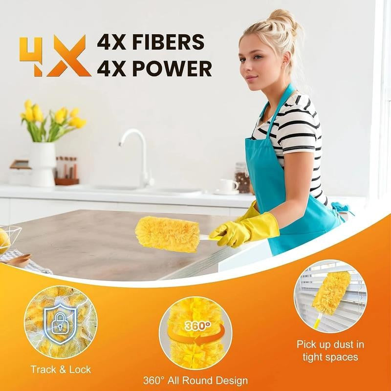 Duster Refills 360 for Swiffer 30 Pcs & Handle & Extendable Handle*1 Disposable