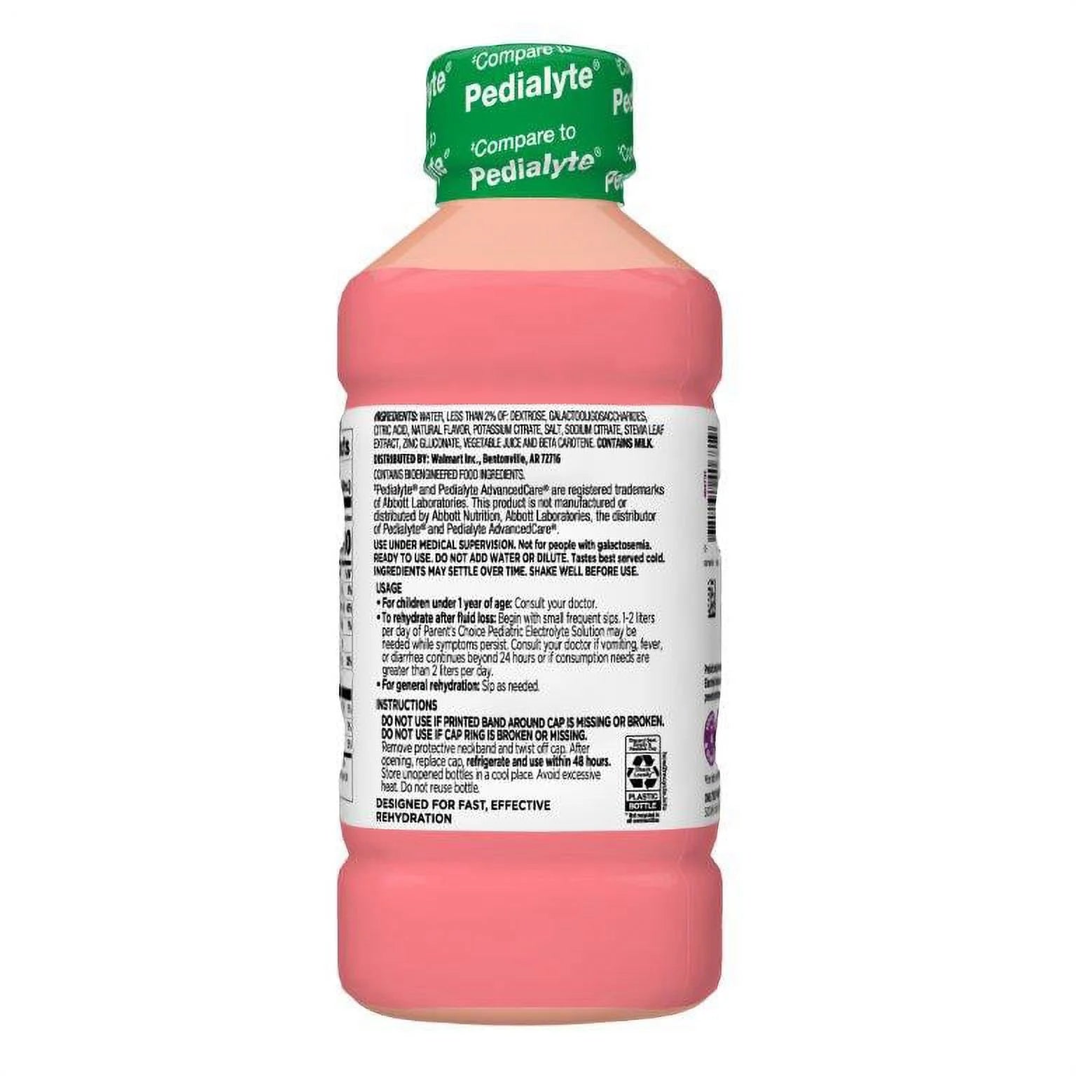 (2 Pack) Parent'S Choice Advantage Care Electrolyte Solution, Strawberry Lemonade, Dye-Free, 1 Liter