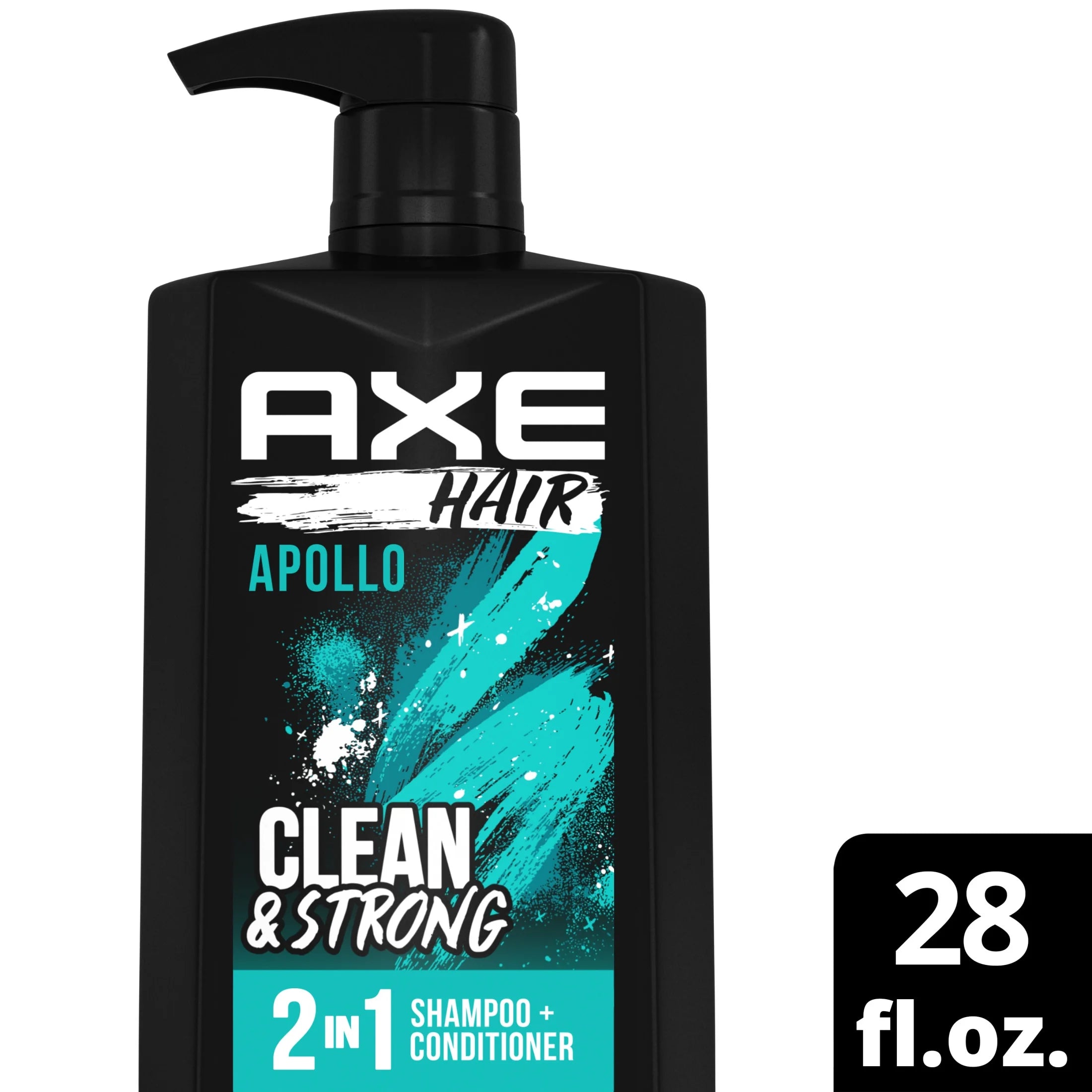 Axe Apollo Moisturizing 2-In-1 Shampoo and Conditioner, Sage and Cedarwood, 28 Fl Oz