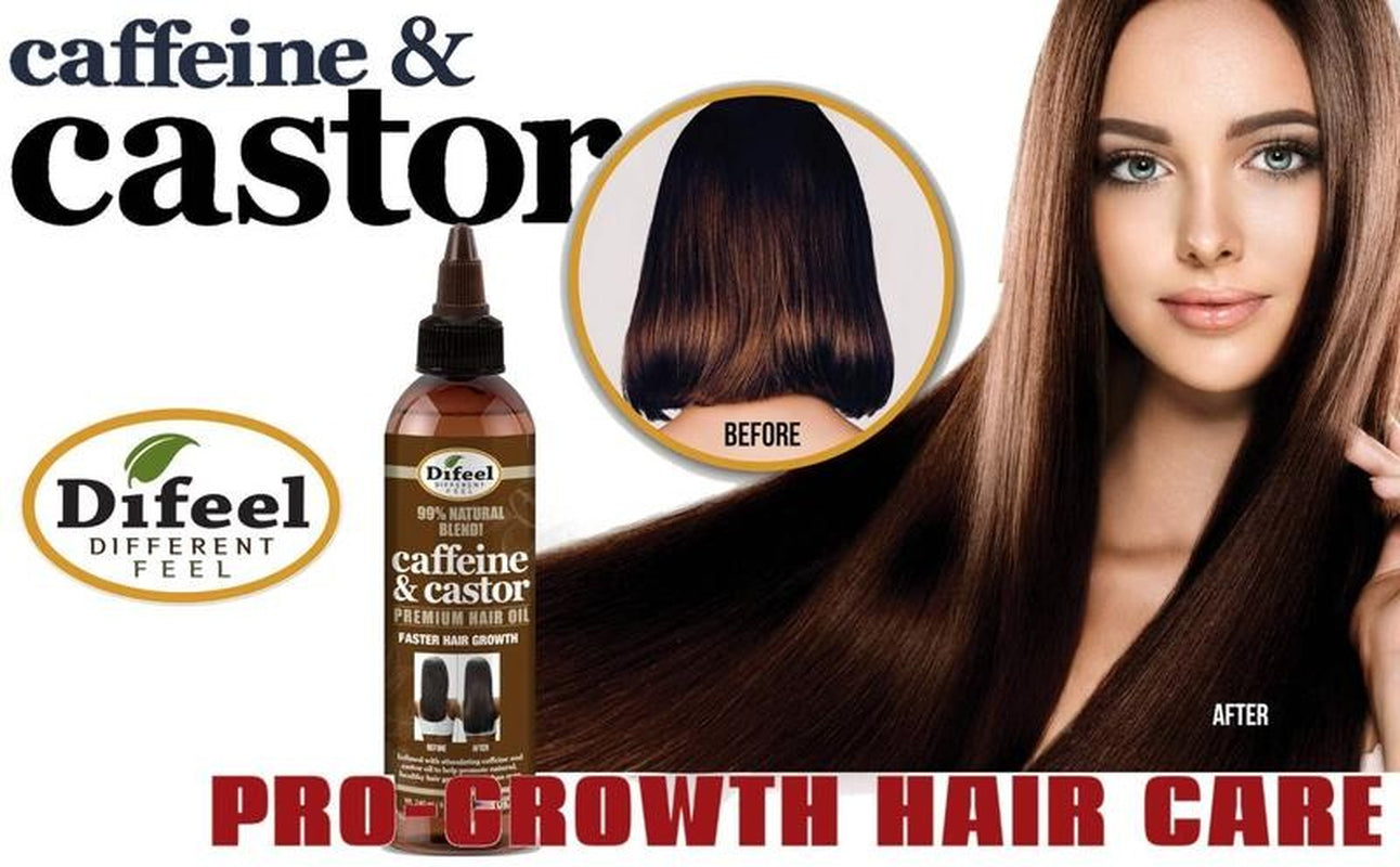 99% Premium Natural Hair Oil Blend- Caffeine & Castor Faster Hair Growth Hair Oi