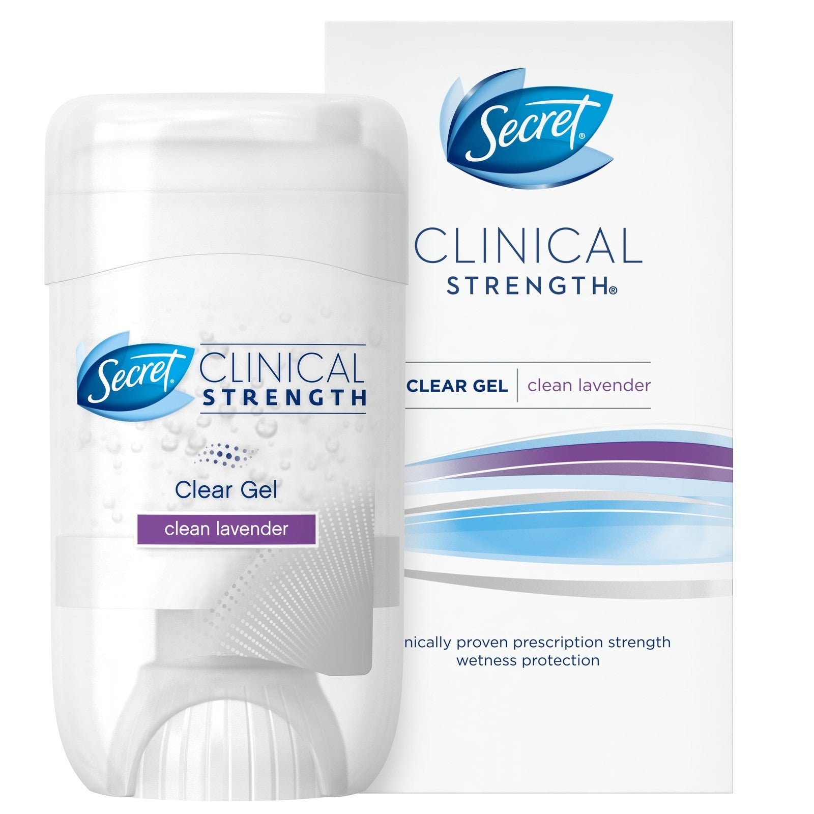 Clinical Strength Clear Gel Antiperspirant Deodorant, Clean Lavender, 1.6 Oz