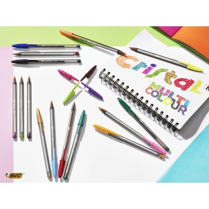 Cristal Xtra Bold Ballpoint Pen, Bold Point, 1.6 Mm, Assorted Ink, 10 Count