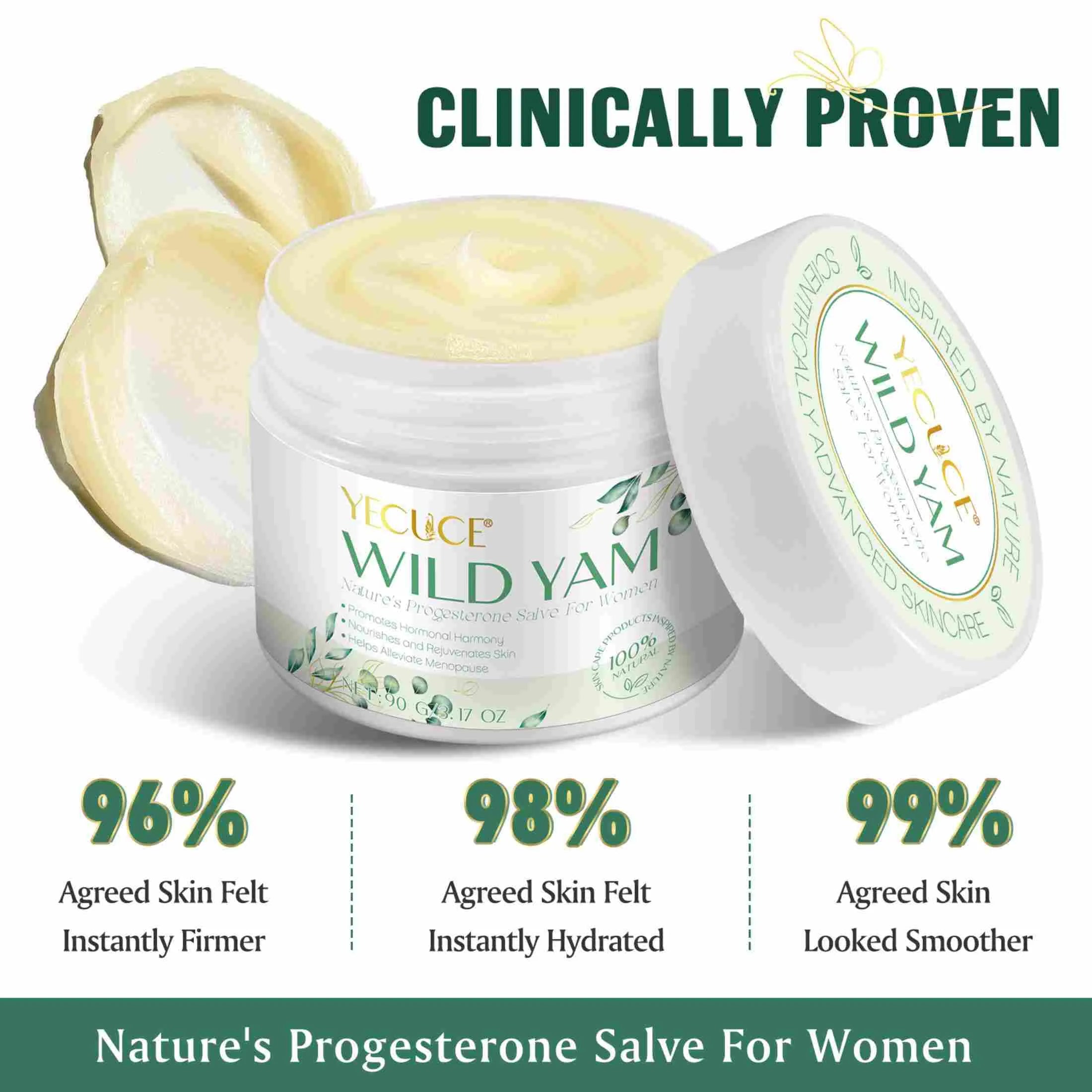 2-Pack Wild Yam Cream,All Natural Moisturization, Rich in Vitamins, Nourish the Skin ,Skincare Products for Woman