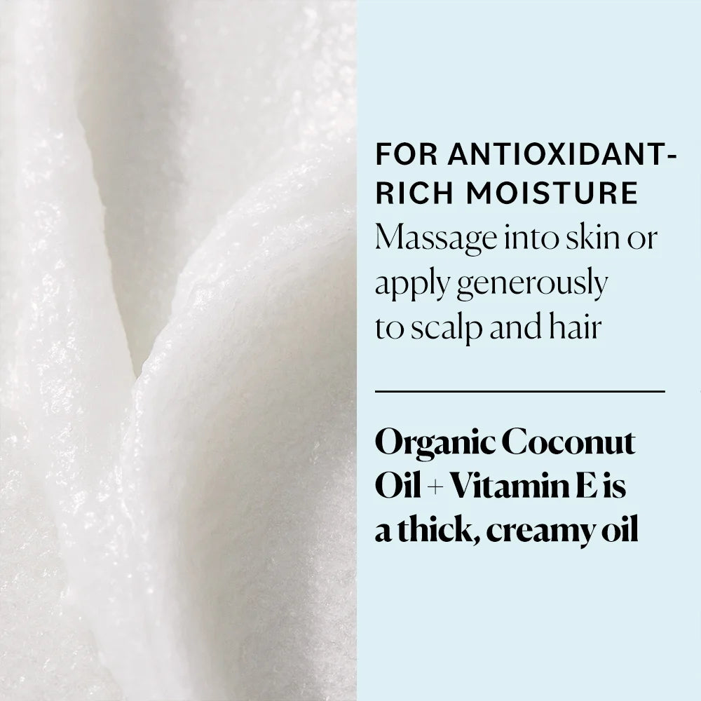 Sky Organics Organic Coconut Oil & Vitamin E Ultra-Hydrating Oil for Hair + Skin, 16.9 Fl Oz