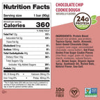 Cookie-Fied Big Bar Chocolate Chip Cookie Dough, Plant-Based Protein Bar, Gluten