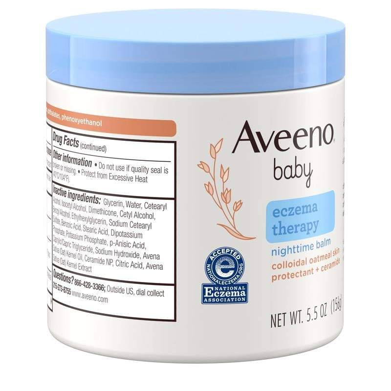 Baby Eczema Therapy Nighttime Body Balm, Colloidal Oatmeal, 5.5 Oz