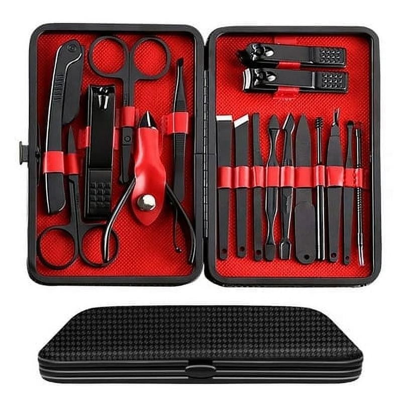 18Pcs Nail Clipper Manicure Set for Adult Professional Stainless Steel Grooming