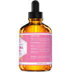 Leven Rose Organic Jojoba Oil for Skin, Hair, and Nails 4 Fl Oz