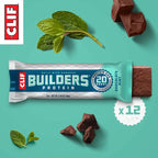 CLIF Protein Bars Chocolate Mint Flavor, Plant Protein, Gluten Free Bars, 12Ct