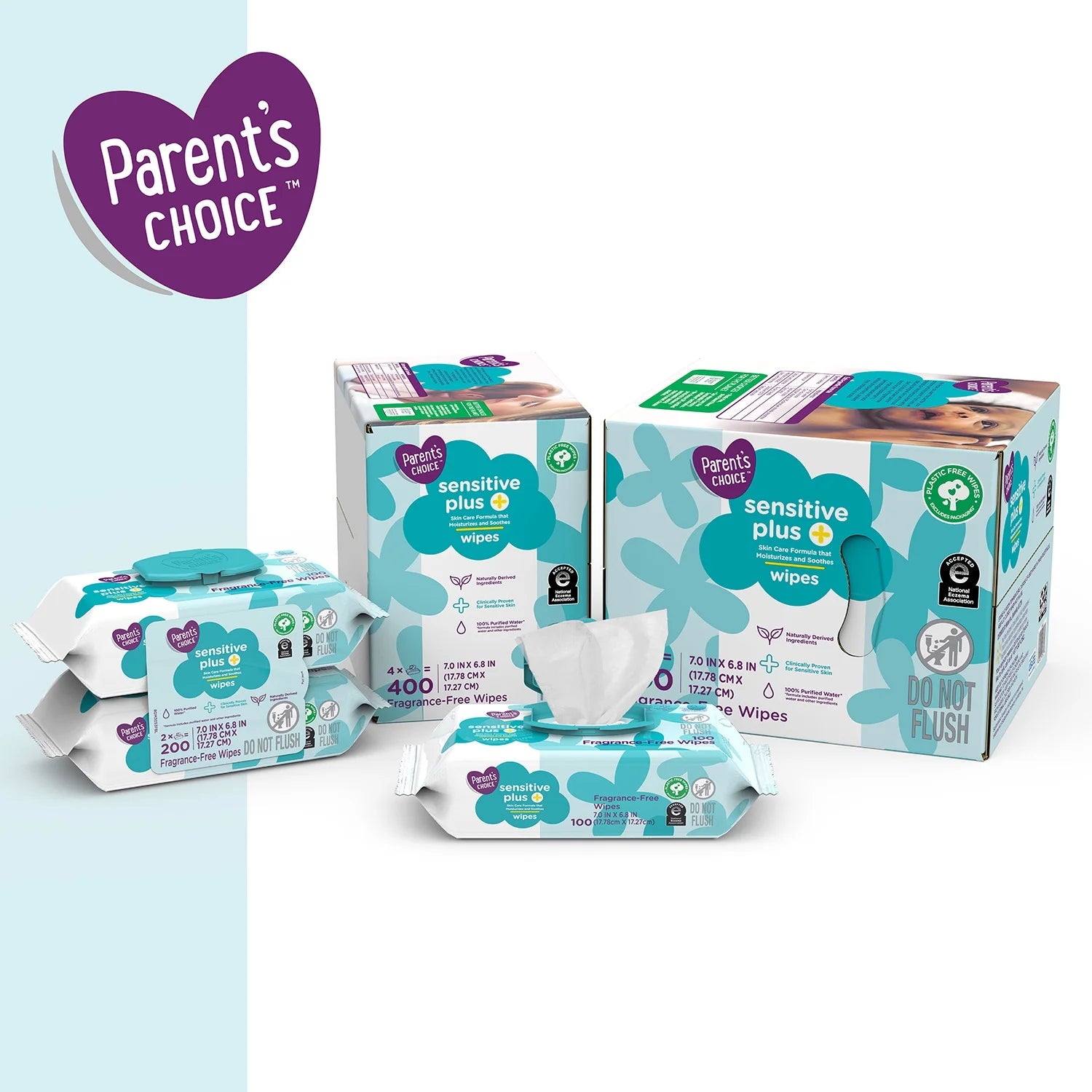 Parent'S Choice Sensitive plus Baby Wipes 200Ct