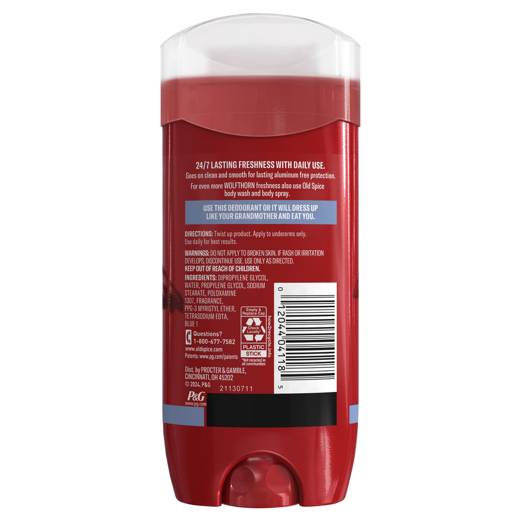 Aluminum Free Men'S Deodorant, Invisible Solid Stick, Wolfthorn, 3.8 Oz