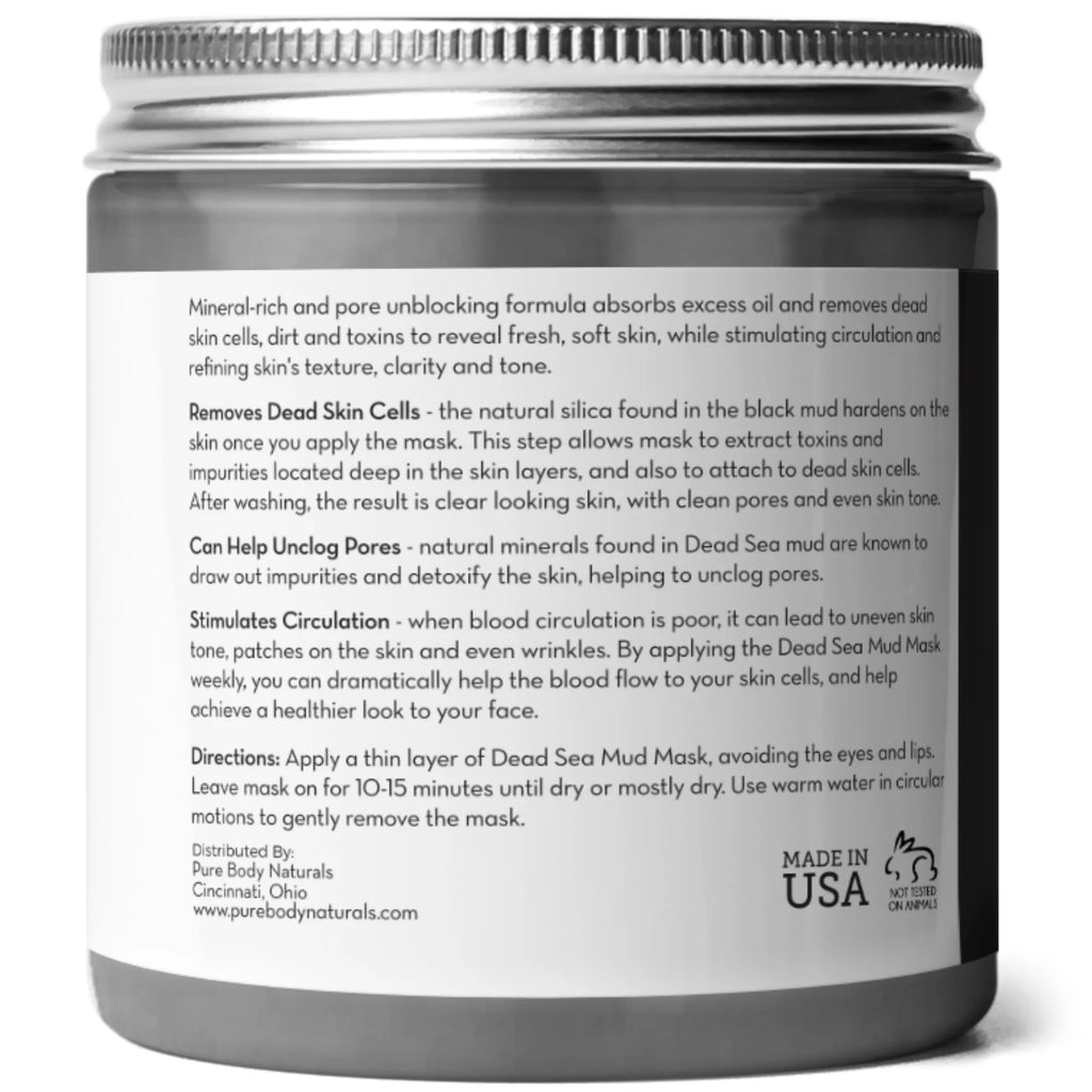 Dead Sea Mud Mask Treatment for Oily Skin, Blackhead, Acne, Dead Skin 8.8Oz By