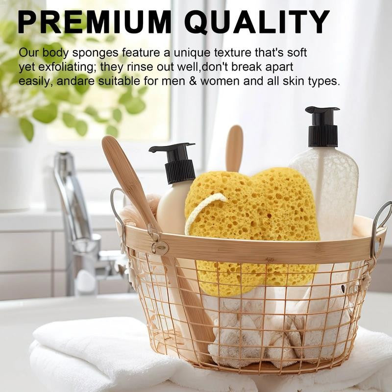 3 Pcs Bath Sponge, Body Wash Sponges Loofah Body Scrubber for Women, Men