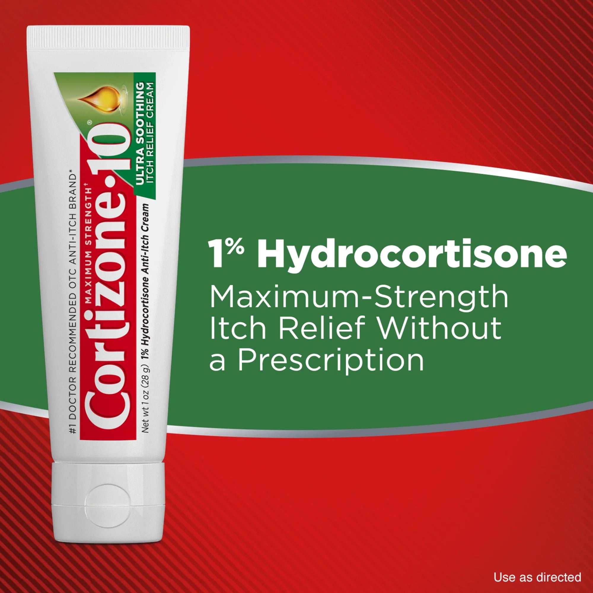 Cortizone-10 Maximum Strength Ultra Soothing Itch Relief Cream, 1% Hydrocortisone, Fast-Acting, Anti-Itch Cream for Bug Bites, Rash, Eczema, Psoriasis, Poison Ivy, Oak, Sumac & More, 1 Oz