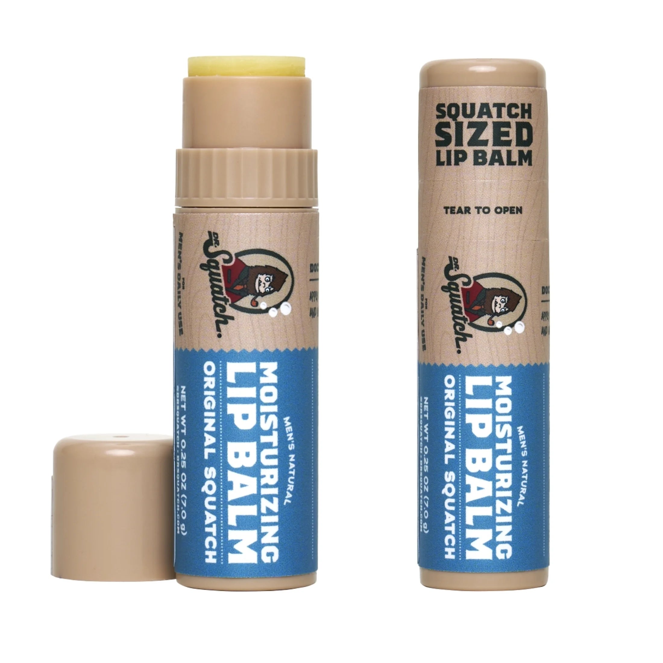 Dr. Squatch Original Mint Moisturizing Lip Balm, 2-Pack, 0.25 Oz