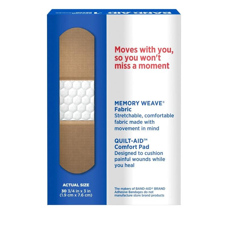 Brand Flexible Fabric Adhesive Bandages, All One Size, 30 Count