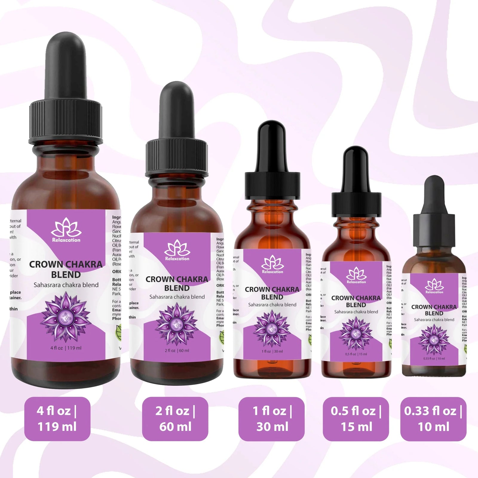 Crown Chakra Essential Oil Blend – 0.33 Oz | – Peace & Spirituality