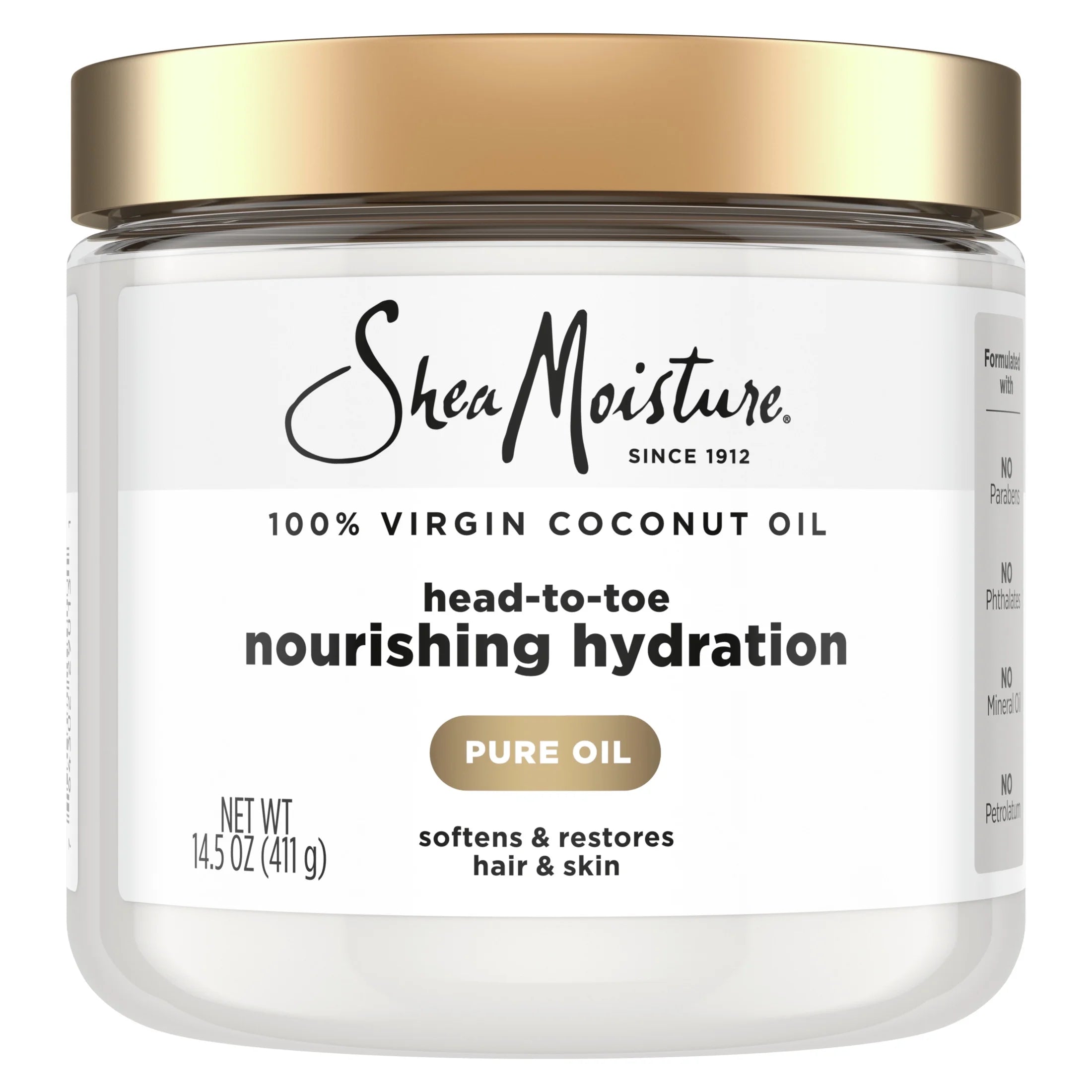 Sheamoisture 100% Extra Virgin Coconut Oil Nourishing Hydration, 14.5 Oz