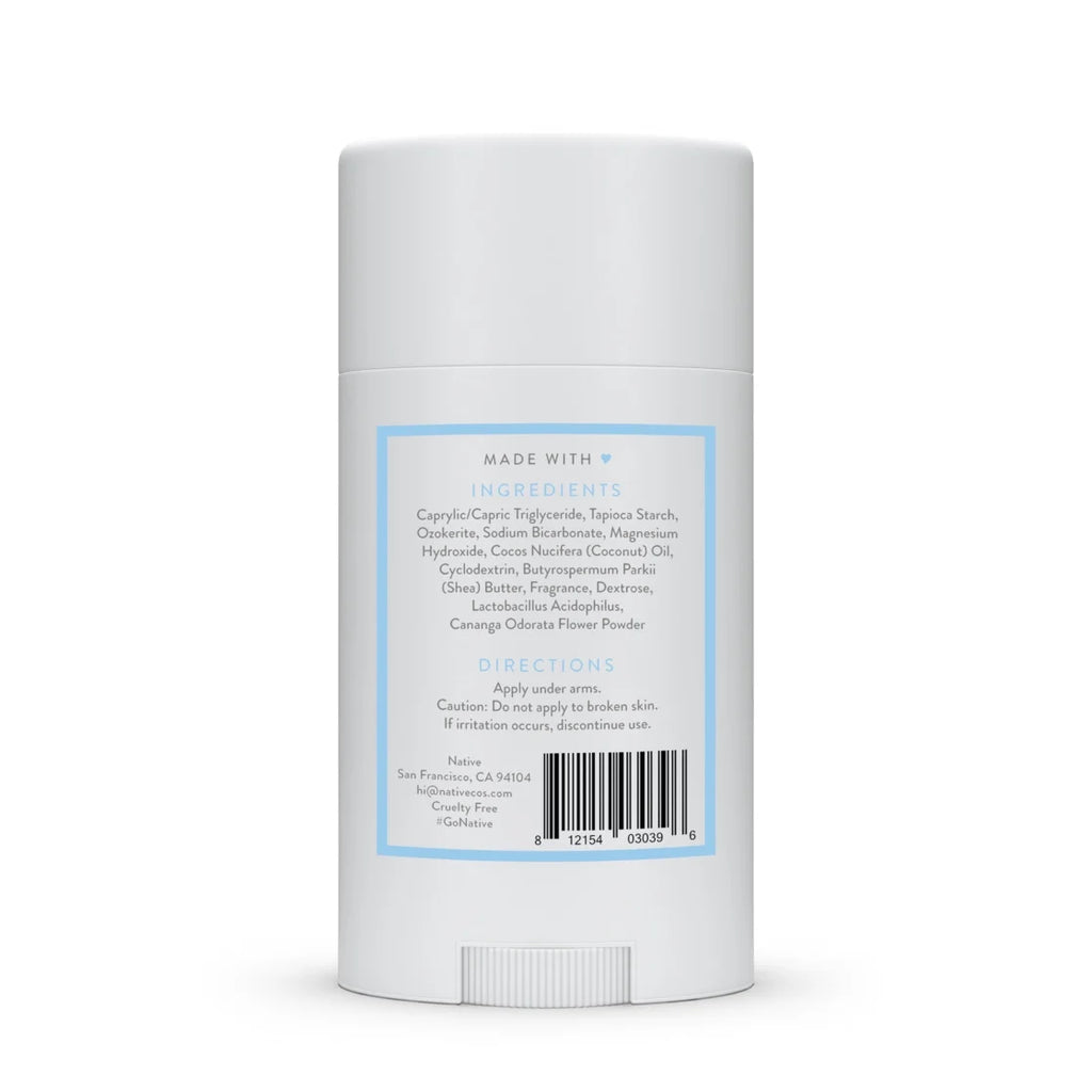 Native Deodorant, Aluminum Free, Powder & Cotton, for Women and Men, 2.65 Oz