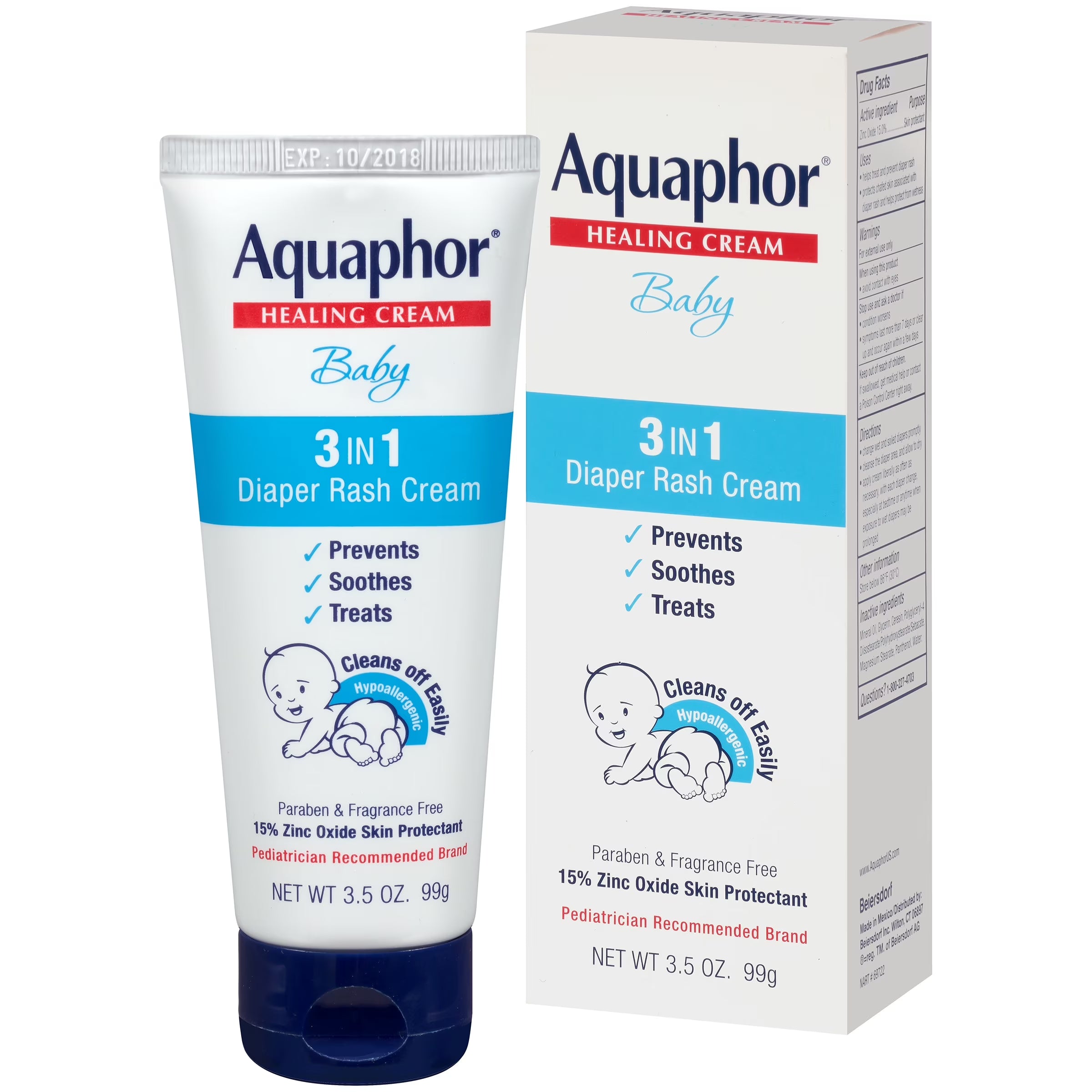 Aquaphor Diaper Rash Cream 3.5Oz