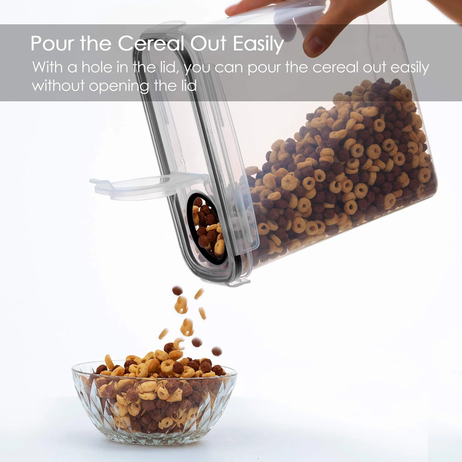 Cereal Storage Container Set of 4, Airtight Food Storage Containers, 135.2 Fl O