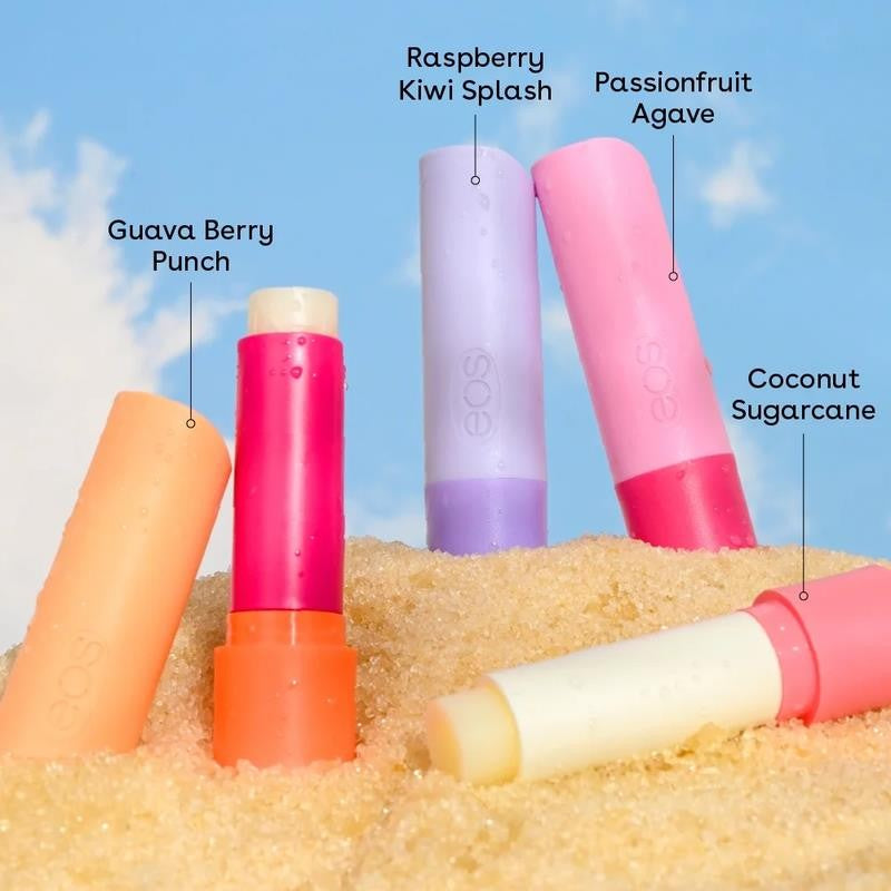 100% Natural Lip Balm- Tropical Variety Pack, 0.14 Oz, Pack of 4