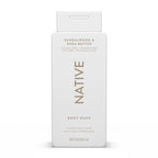 Native Body Wash, Sulfate Free, Sandalwood & Shea Butter, for Women and Men, 18 Oz