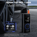 Cordless Portable Tire Inflator - 160 Psi Digital Pressure Gauge, Air Compressor