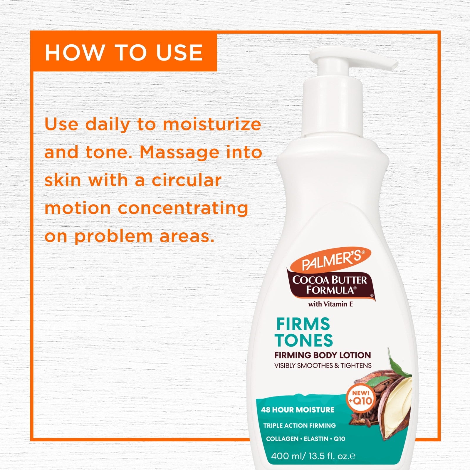 Cocoa Butter Formula Firming Body Lotion Smooths and Tightens Loose Dry Skin, 13