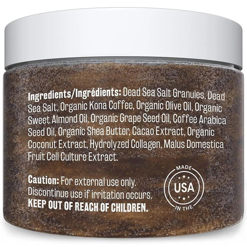 Arabica Coffee Exfoliating Body Scrub with Collagen and Stem Cell, 12 Oz