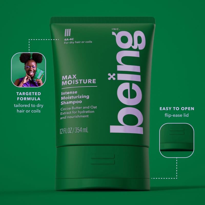 Being MAX MOISTURE Intense Moisturizing Shampoo with Cocoa Butter and Oat Extrac