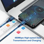 3 Pack 6 FT 【A to C】Type-C Cable ,USB C Charger Cable 6Ft,Compatible with Samsun