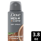 Dry Spray Antiperspirant Deodorant for Men Cedarwood + Tonka, 3.8 Oz