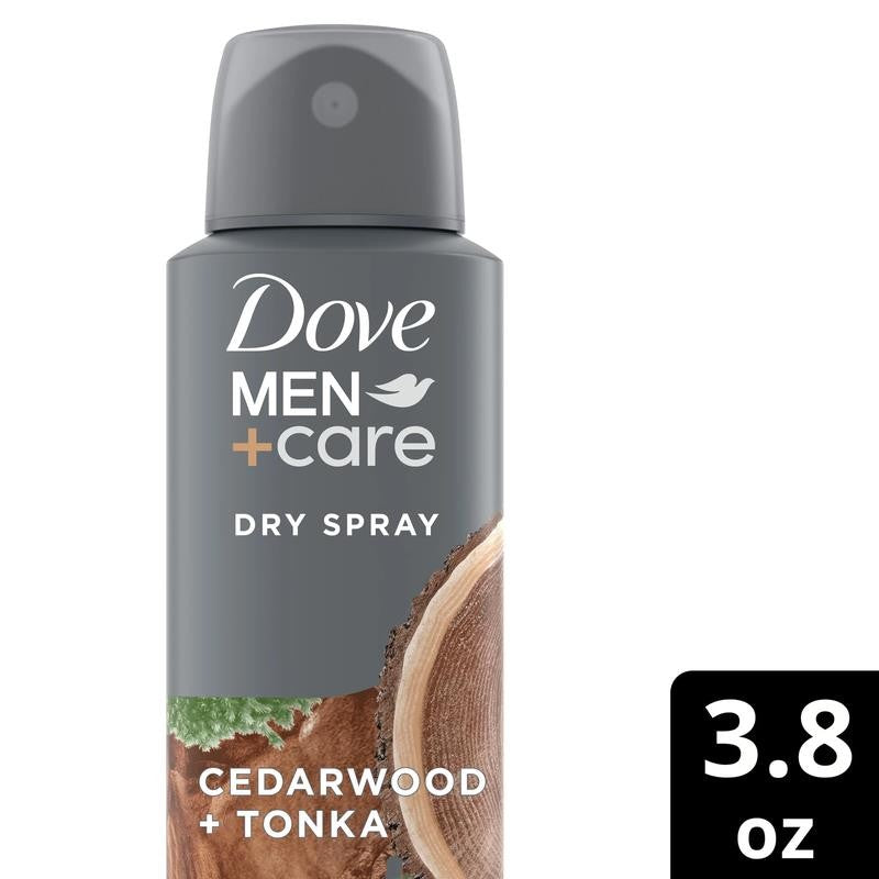 Dry Spray Antiperspirant Deodorant for Men Cedarwood + Tonka, 3.8 Oz