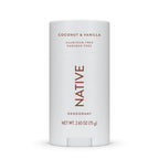 Native Deodorant, Aluminum Free, Coconut & Vanilla, Deodorant for Women and Men, 2.65 Oz
