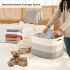 42L Cotton Rope Storage Basket with Handles，Rectan