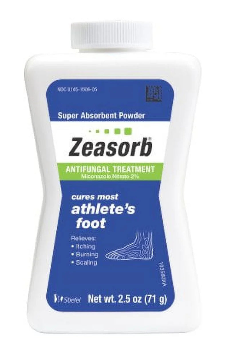 2 Pack Antifungal Treatment Powder, Athletes Foot, 2.5 Oz