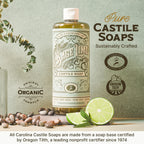 Carolina Castile Sage Lime Castile Soap Liquid - 32 Oz - Made with Organic Olive