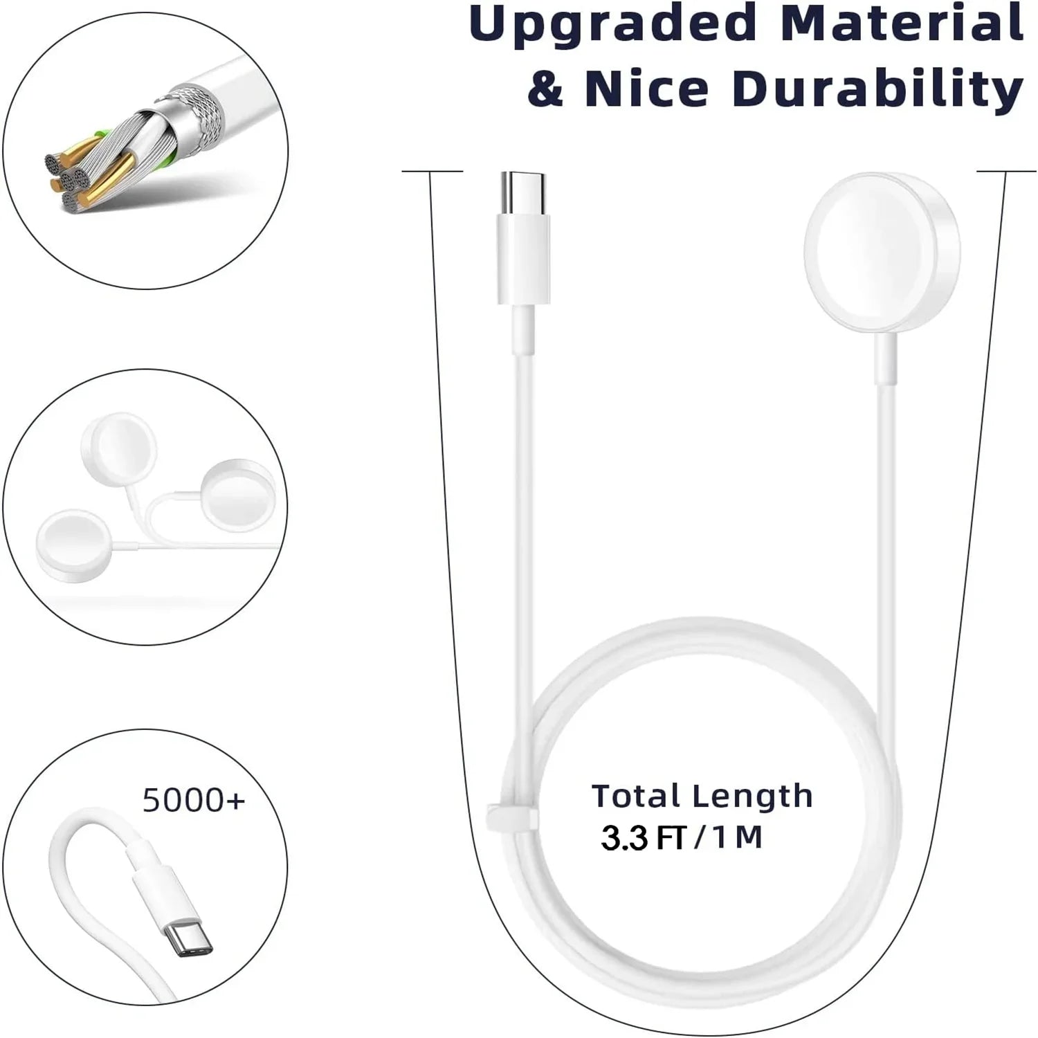 Watch Charger Charging Cable for Apple Watch, Portable Magnetic Wireless Watch Charging Cable Compitable with Apple Watch Series