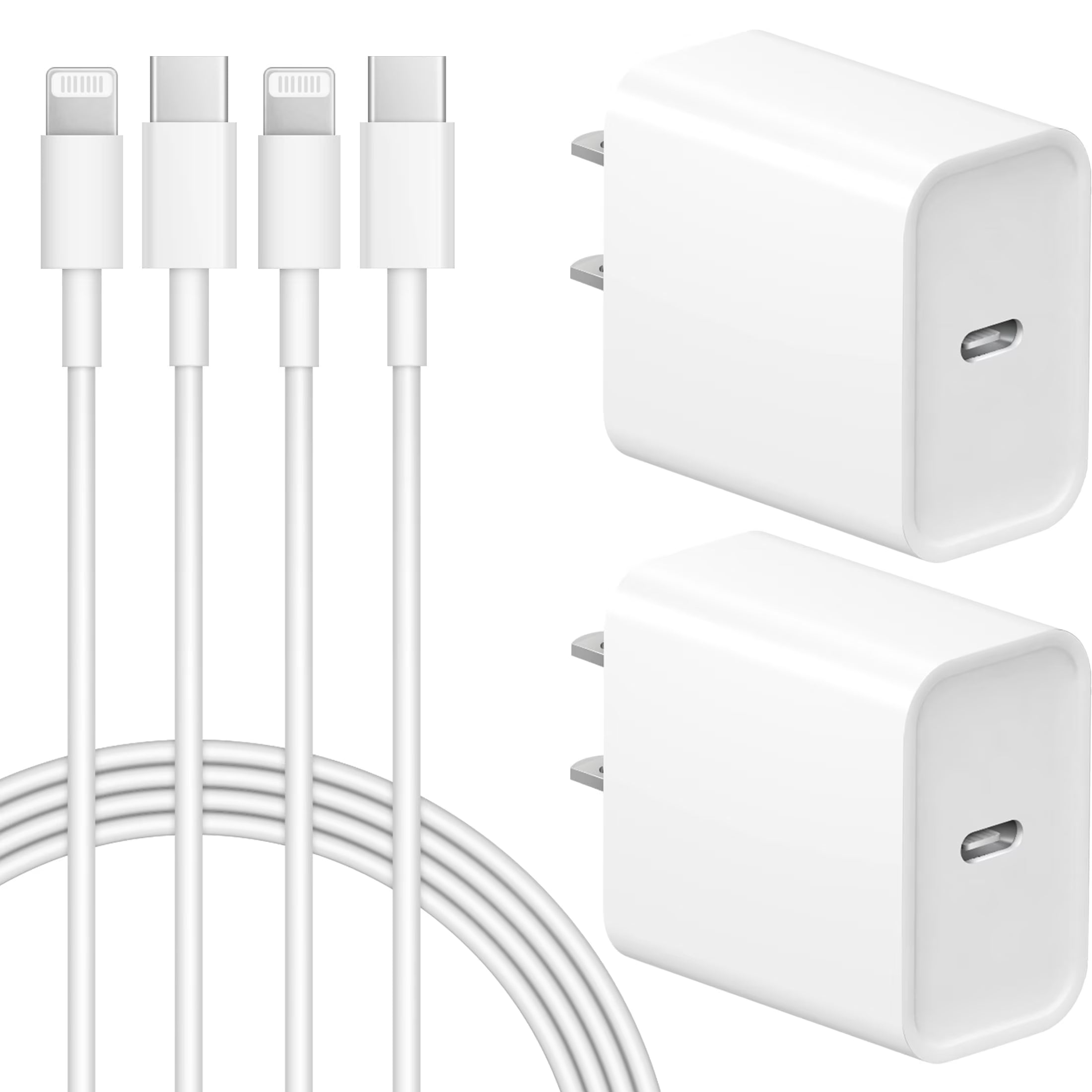 Jucdeke Iphone 14 13 12 11 Super Fast Charger-High Speed Iphone Charger-2-Pack 20W PD USB C 6FT Wall Charger Compatible with Iphone 14/13/13Pro/12/12 Pro/11/11Pro/Xs/Max/Xr/X/8/8 Plus